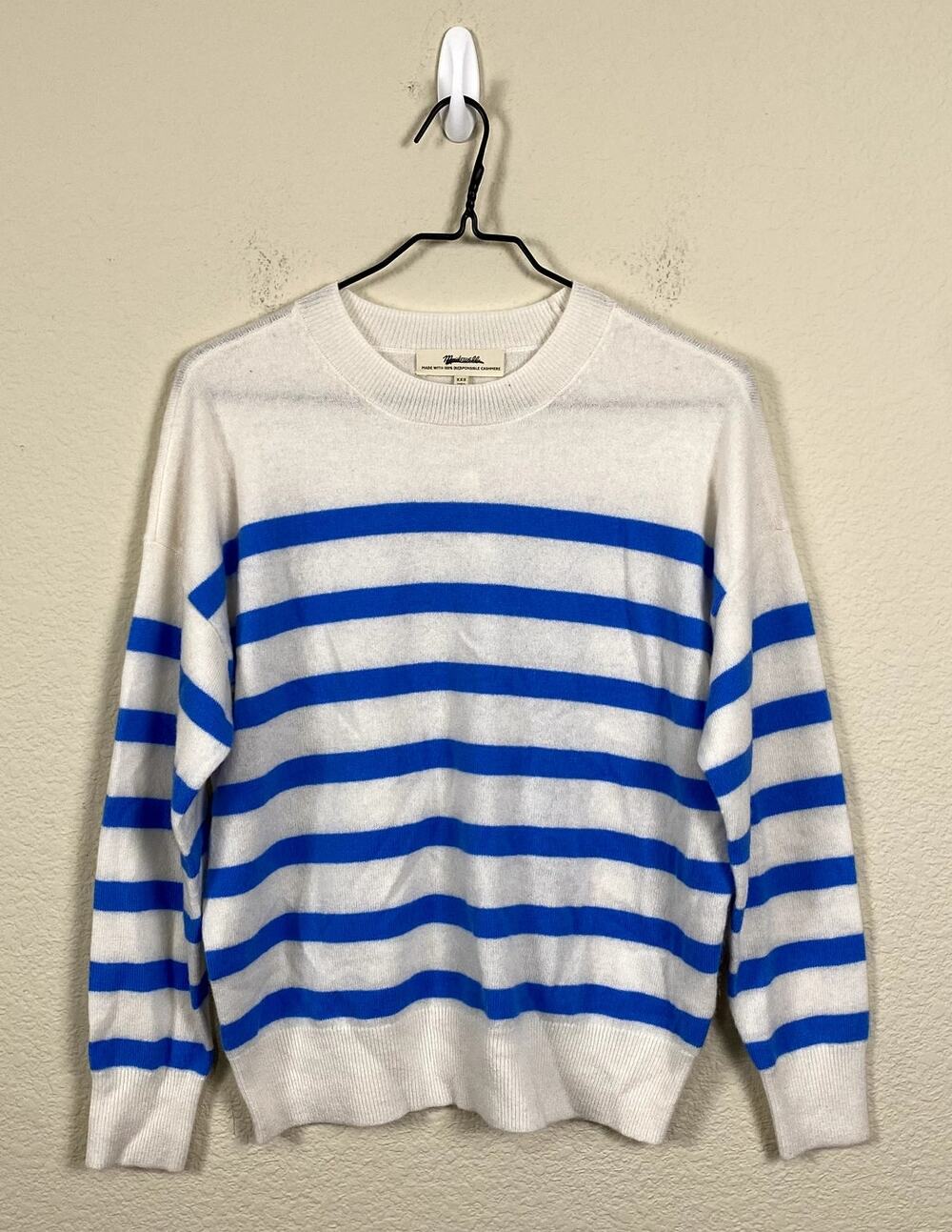 Madewell Sweater Women XXS Striped Cashmere Preppy Breton Nautical Sailor NWT